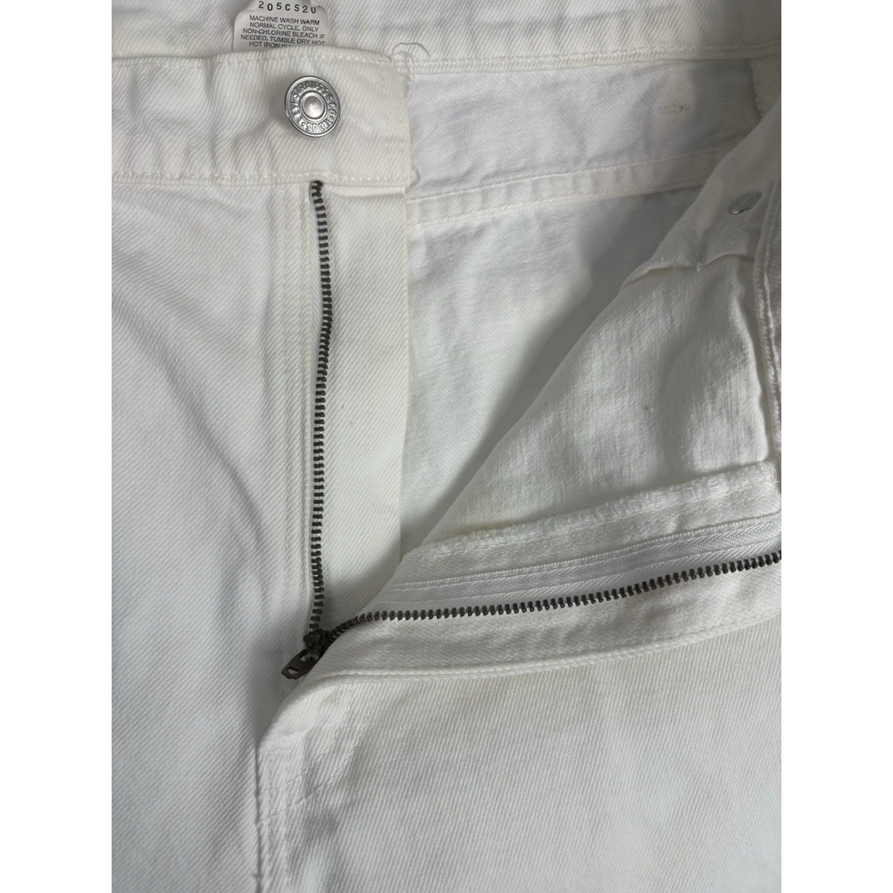 Vintage 90s Levis 551 Womens 16 Long White Jeans USA Relaxed Tapered Distressed - Picture 14 of 16